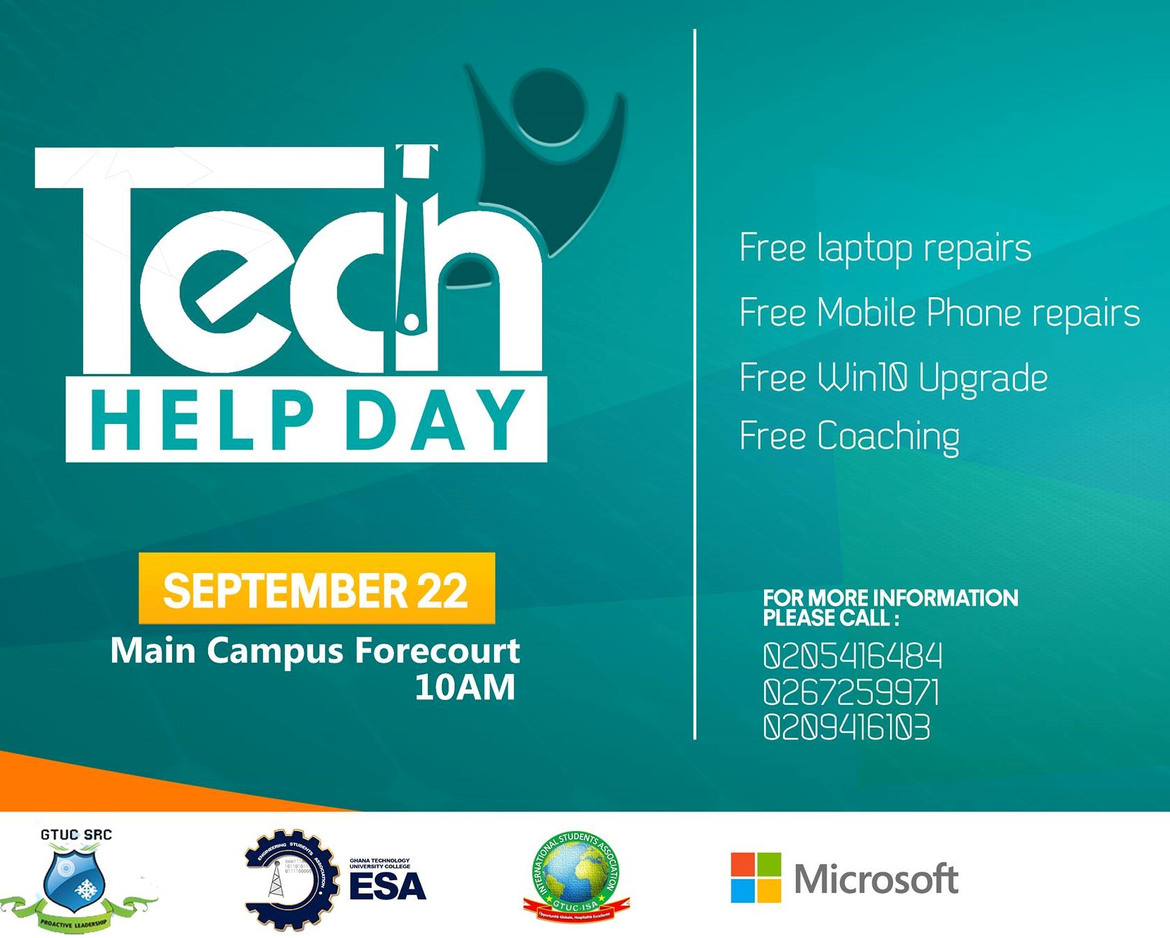 Ghana Technology University College Microsoft Student Partners are having a Tech Help Day