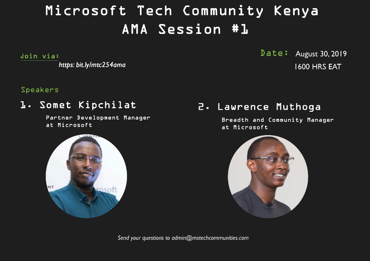 Microsoft Tech Community Kenya Ask Me Anything Session 1