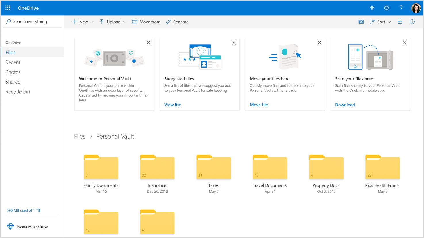 OneDrive Personal Vault lets you store your sensitive files with an extra layer of protection