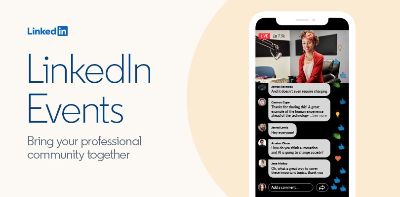 Seamlessly create and join professional events with LinkedIn events