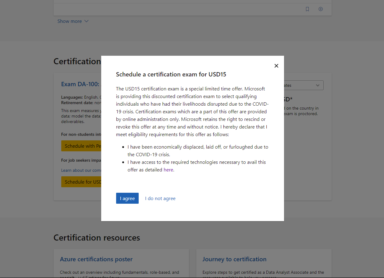 Microsoft certifications exam discount
