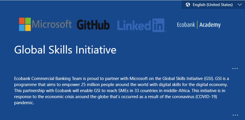Ecobank Group Microsoft skills SME 