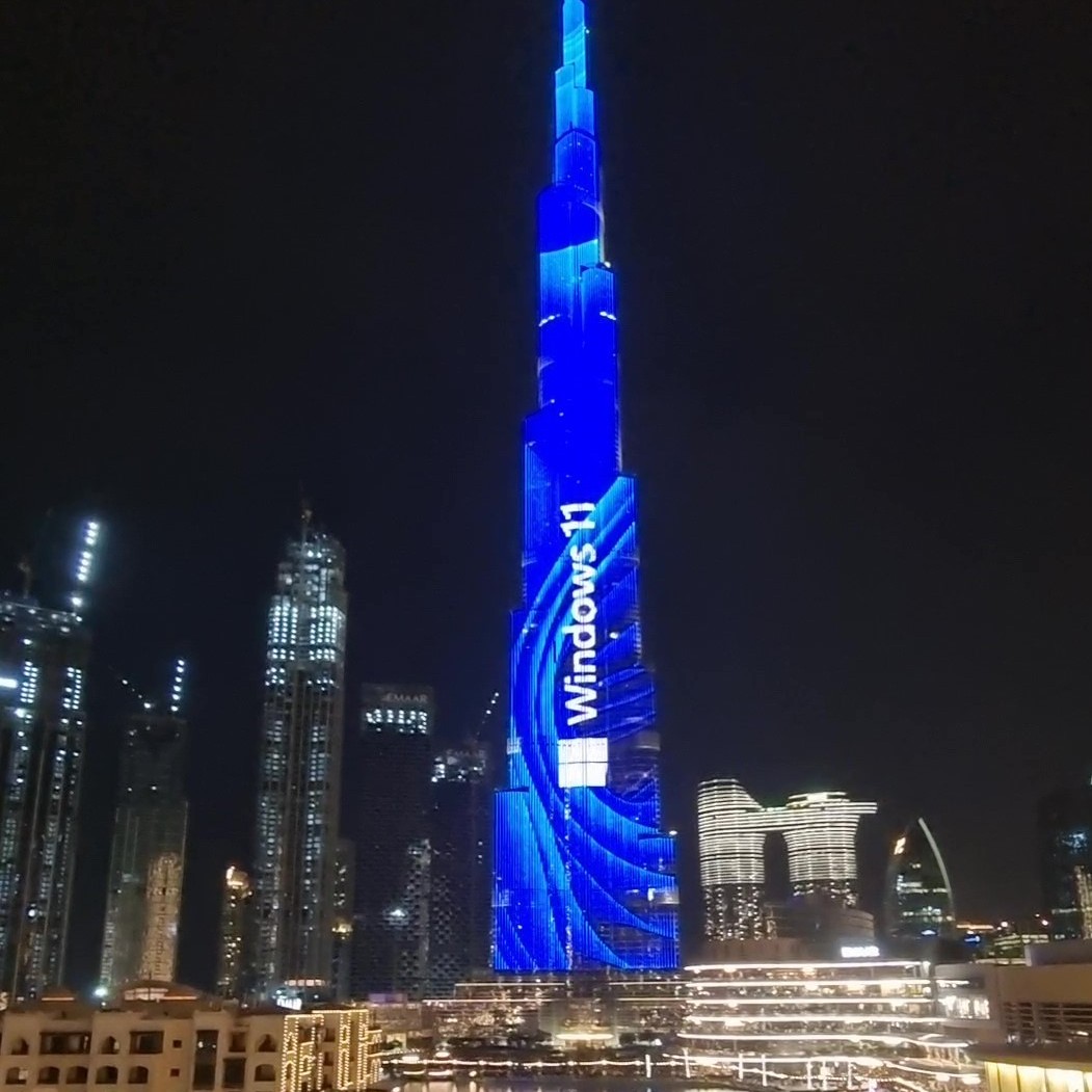 Microsoft lights up Burj Khalifa to welcome Windows 11
