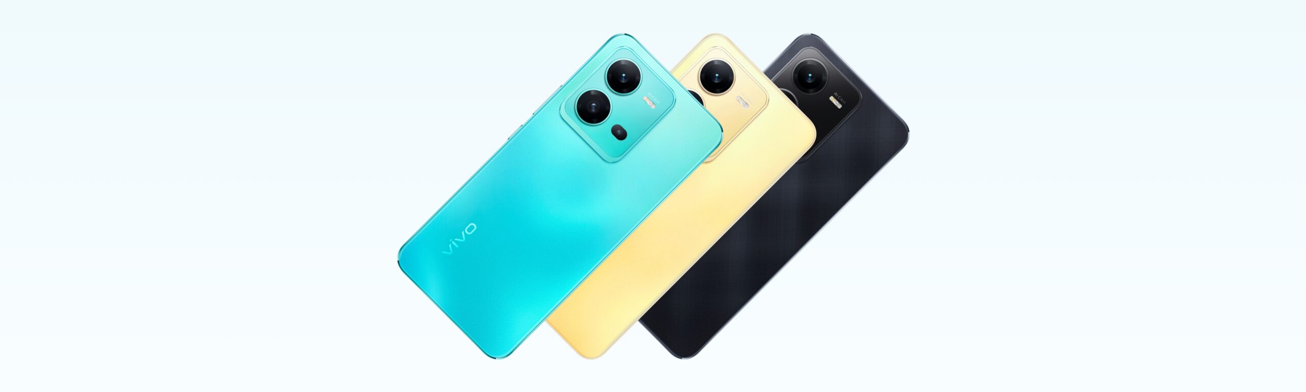 Vivo V25 5G Pro smartphone in various colors