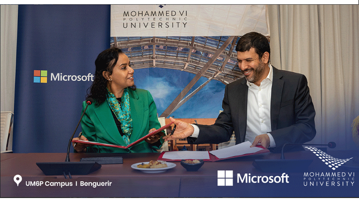 Microsoft Morocco, Microsoft Africa Transformation Office and UM6P leaders sign Memorandum of Understanding documents