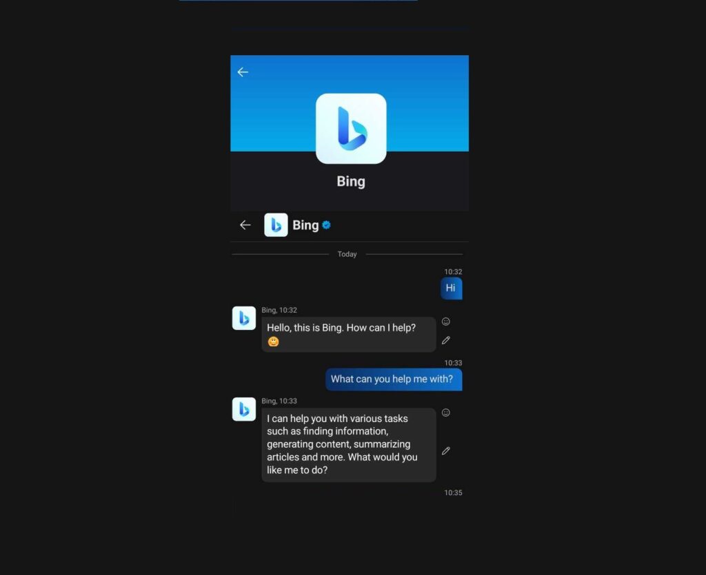 new bing skype chatbot