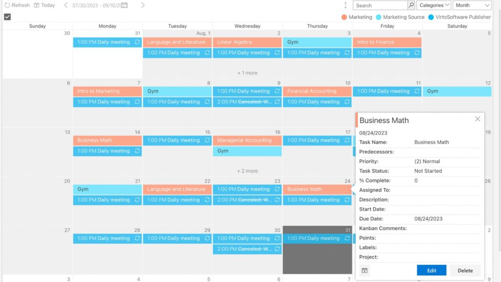 a calendar showing a planning schedule post about top calendar apps 