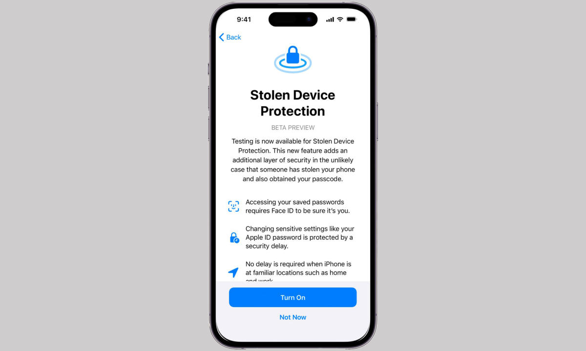Stolen Device Protection engine